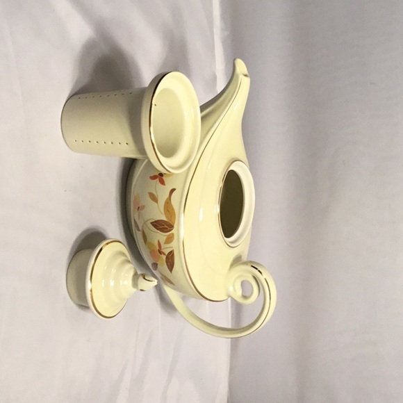 Aladdin TEA POT WITH DIFFUSER BY HALL’S  AUTUMN LEAF CERAMIC COLLECTION - Picture 3 of 6